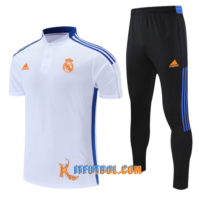 Camiseta Polo Real Madrid + Pantalones Blancaa/Azul 2021/2022