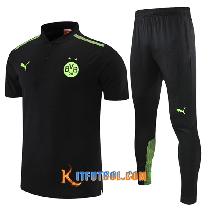 Camiseta Polo Dortmund BVB + Pantalones Negro/Verde 2021/2022