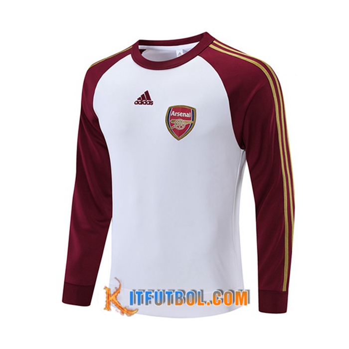 Sudadera De Entrenamiento FC Arsenal Blancaa/Rojo 2021/2022