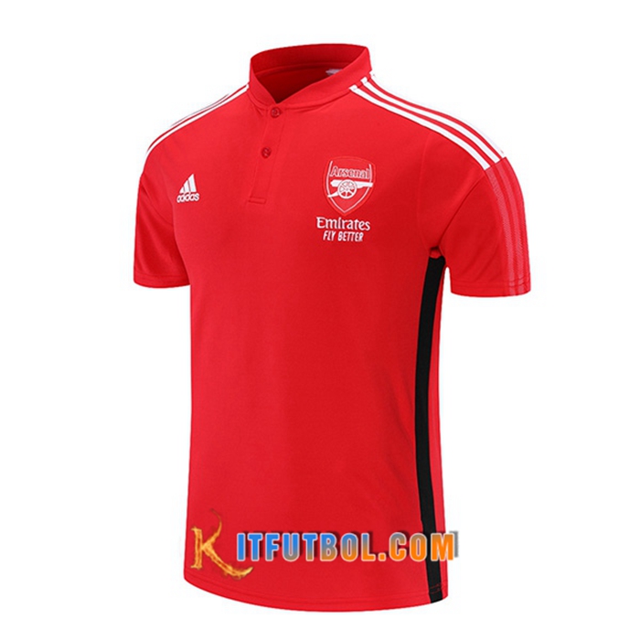 Camiseta Polo FC Arsenal Negro/Blancaa/Rojo 2021/2022