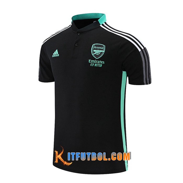 Camiseta Polo FC Arsenal Negro/Verde 2021/2022
