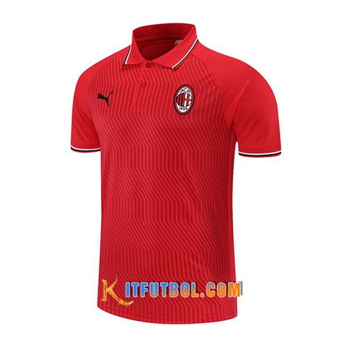 Camiseta Polo AC Milan Rojo 2021/2022 -01