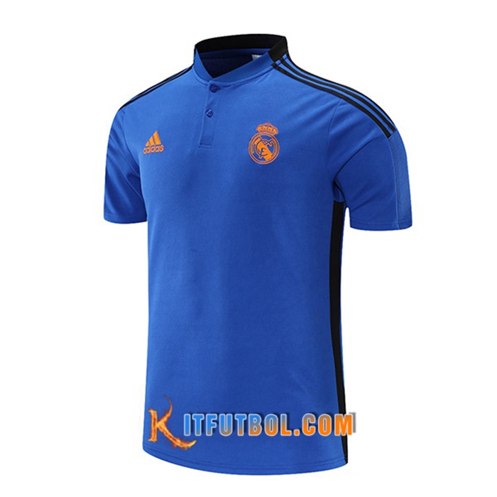 Camiseta Polo Real Madrid Negro/Azul 2021/2022 -01