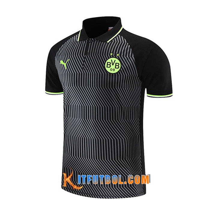 Camiseta Polo Dortmund BVB Gris /Negro 2021/2022