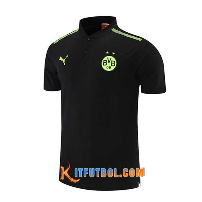 Camiseta Polo Dortmund BVB Negro/Verde 2021/2022