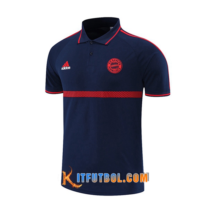 Camiseta Polo Bayern Munich Azul Marino/Rojo 2021/2022
