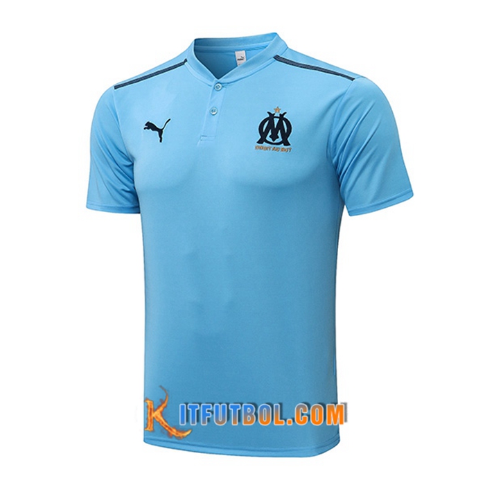 Camiseta Polo Marsella OM Gris /Negro 2021/2022 -01