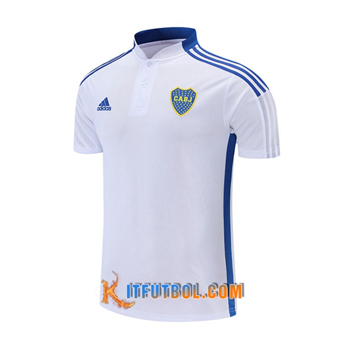 Camiseta Polo Boca Juniors Blancaa/Azul 2021/2022