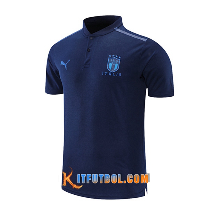 Camiseta Polo Italia Blancaa/Negro 2021/2022