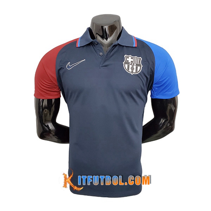 Camiseta Polo FC Barcelona Azul/Azul Marino 2021/2022