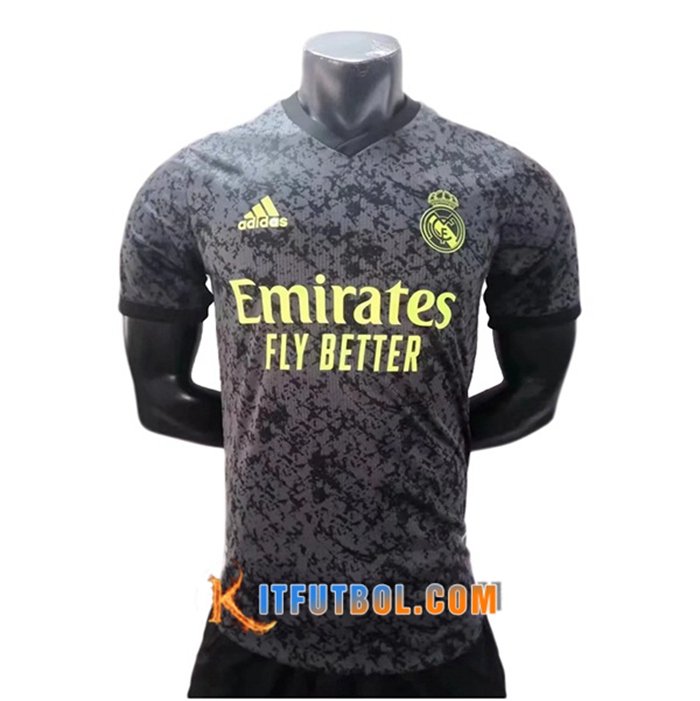 Camiseta Entrenamiento Real Madrid Negro/Gris 2021/2022