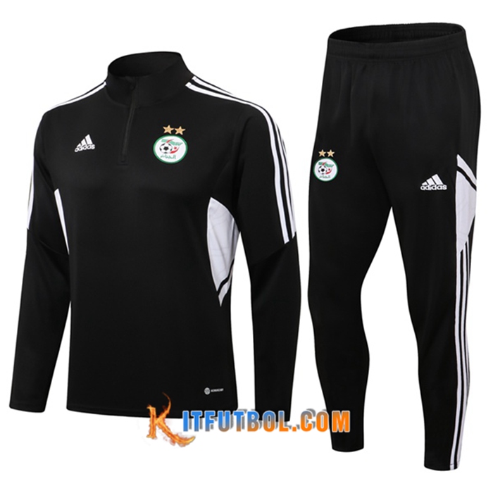 Chandal Equipos De Futbol Argelia Negro/Blancaa 2021/2022