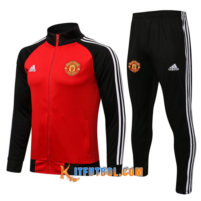 Chandal Equipos De Futbol - Chaqueta Manchester United Rojo/Negro 2021/2022
