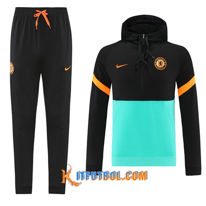 Chaqueta Con Capucha Chandal FC Chelsea Azul/Verde 2021/2022