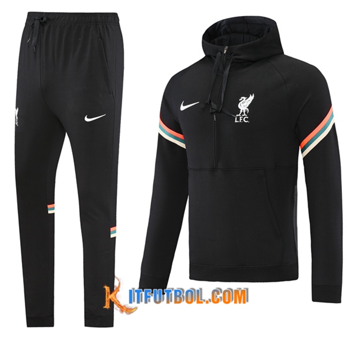 Chaqueta Con Capucha Chandal FC Liverpool Blancaa/Negro 2021/2022