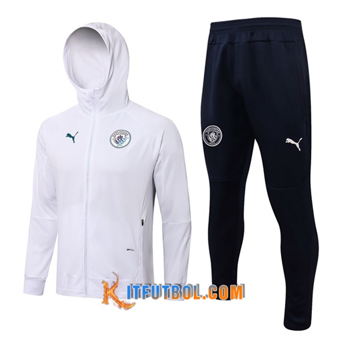 Chaqueta Con Capucha Chandal Manchester United Blancaa 2021/2022