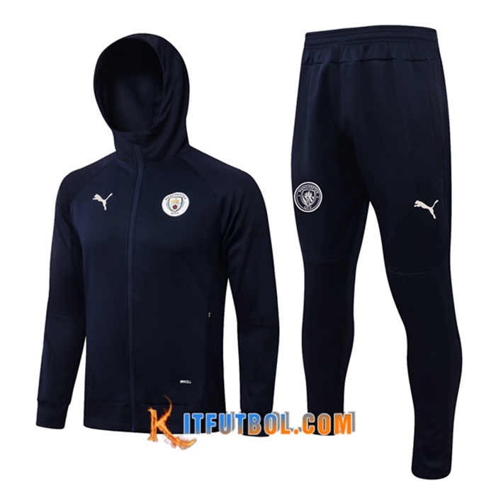 Chaqueta Con Capucha Chandal Manchester United Azul Marino 2021/2022