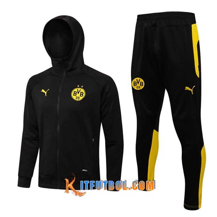Chaqueta Con Capucha Chandal Dortmund BVB Negro 2021/2022