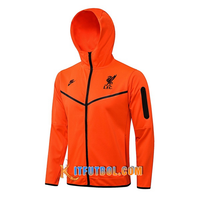 Chaqueta Con Capucha FC Liverpool Rojo 2021/2022