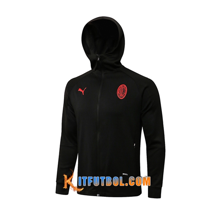 Chaqueta Con Capucha AC Milan Negro 2021/2022