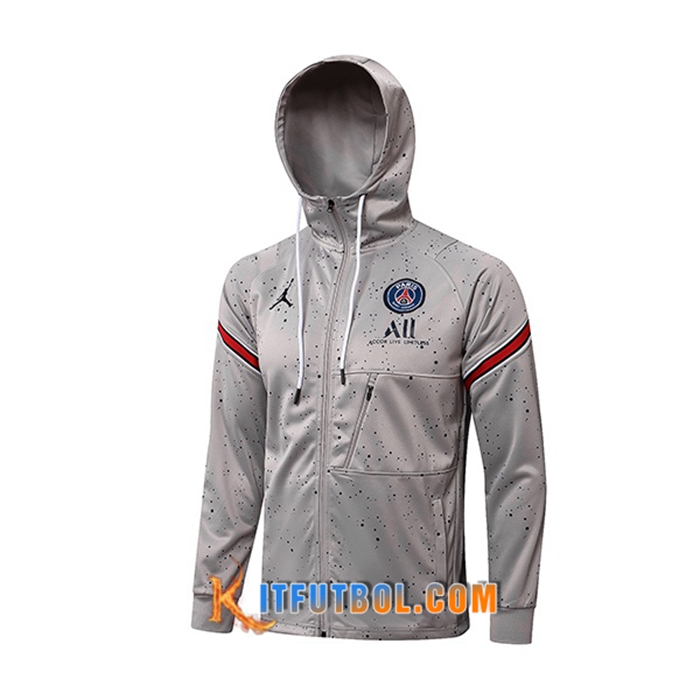 Chaqueta Con Capucha Jordan PSG Gris 2021/2022