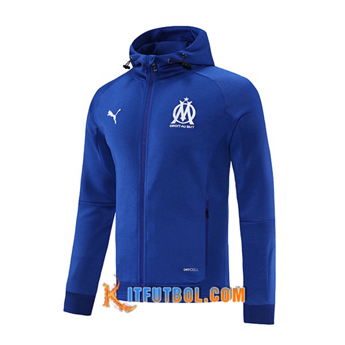 Chaqueta Con Capucha Marsella OM Azul Marino 2021/2022