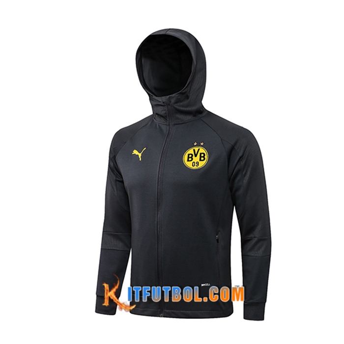 Chaqueta Con Capucha Dortmund BVB Gris 2021/2022