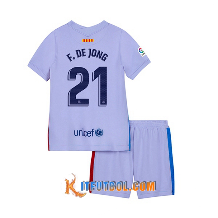 Camiseta FC Barcelona (F.DE JONG 21) Ninos Alternativo 2021/2022