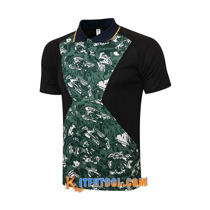 Camiseta Polo Manchester City Negro/Verde 2021/2022