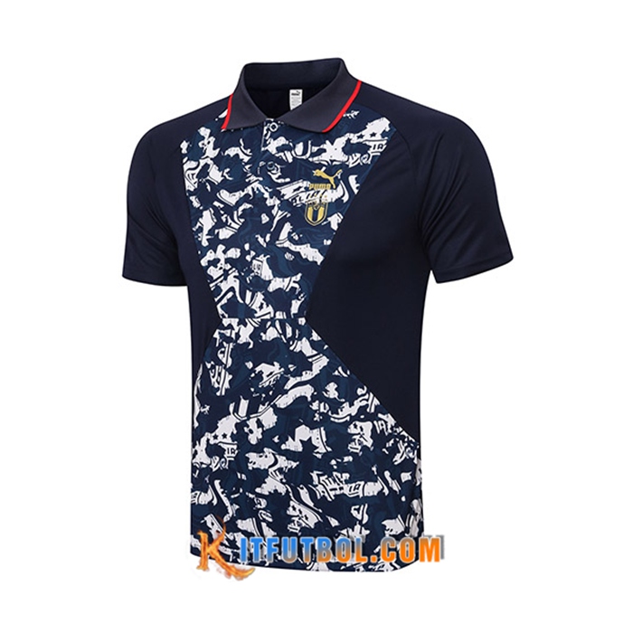 Camiseta Polo Italia Blancaa/Negro 2021/2022