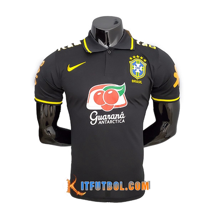 Camiseta Polo Brasil Negro 2021/2022