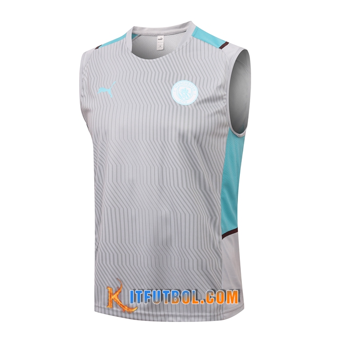 Camiseta sin mangas Manchester City Gris 2021/2022