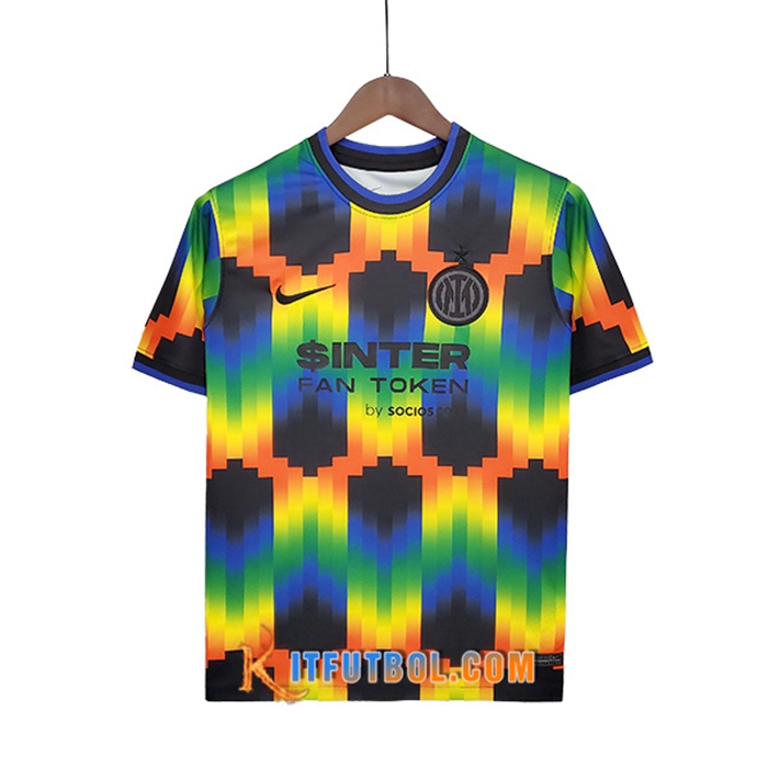 Camiseta Entrenamiento Inter Milan Negro/Azul/Amarillo 2022/2023