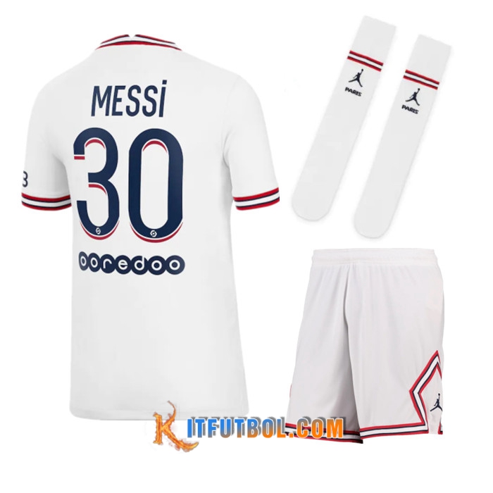 Camiseta Futbol PSG Jordan Enfant Messi 30 Fourth 2021/2022