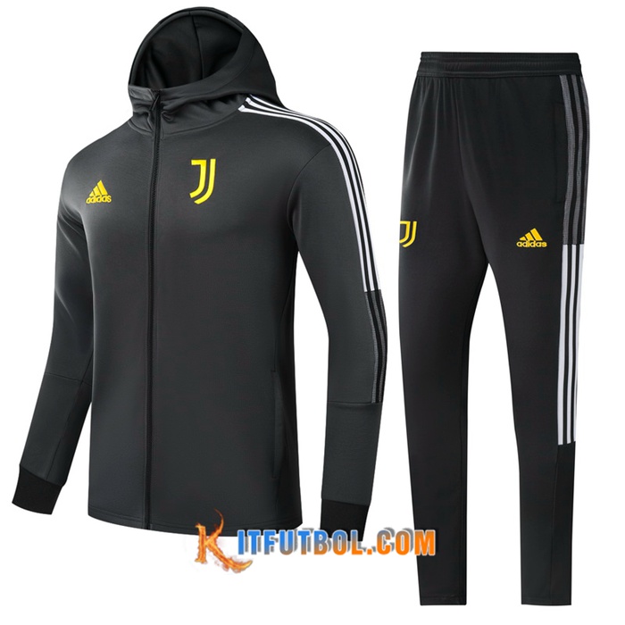 Chaqueta Con Capucha Chandal Juventus Ninos Negro 2021/2022