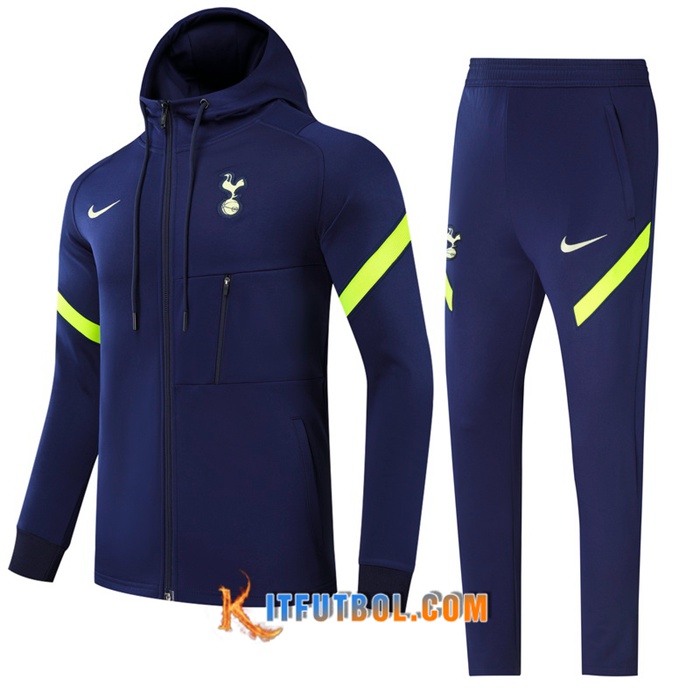 Chaqueta Con Capucha Chandal Tottenham Hotspur Ninos Azul Marino 2021/2022
