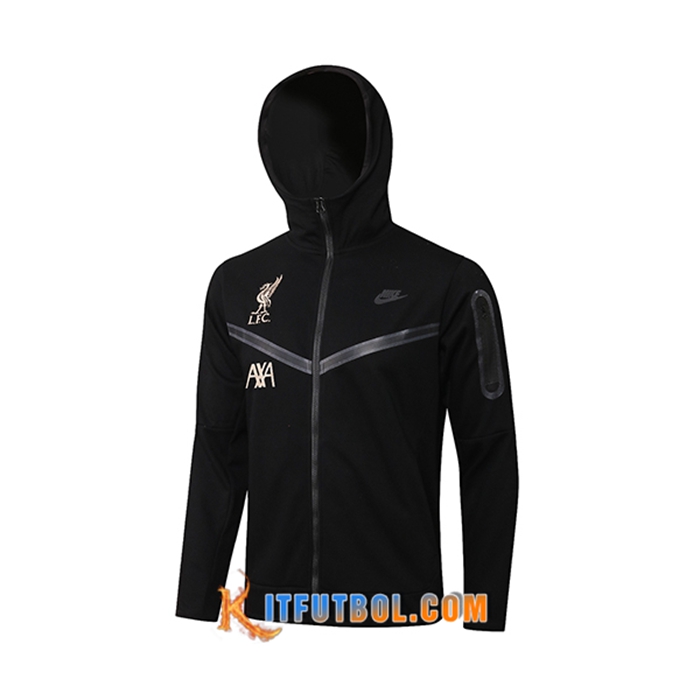 Chaqueta Con Capucha FC Liverpool Negro 2021/2022