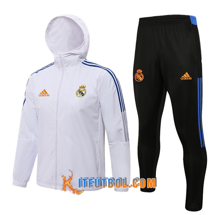 Rompevientos Chandal De Futbol Real Madrid Blanca 2022/2023