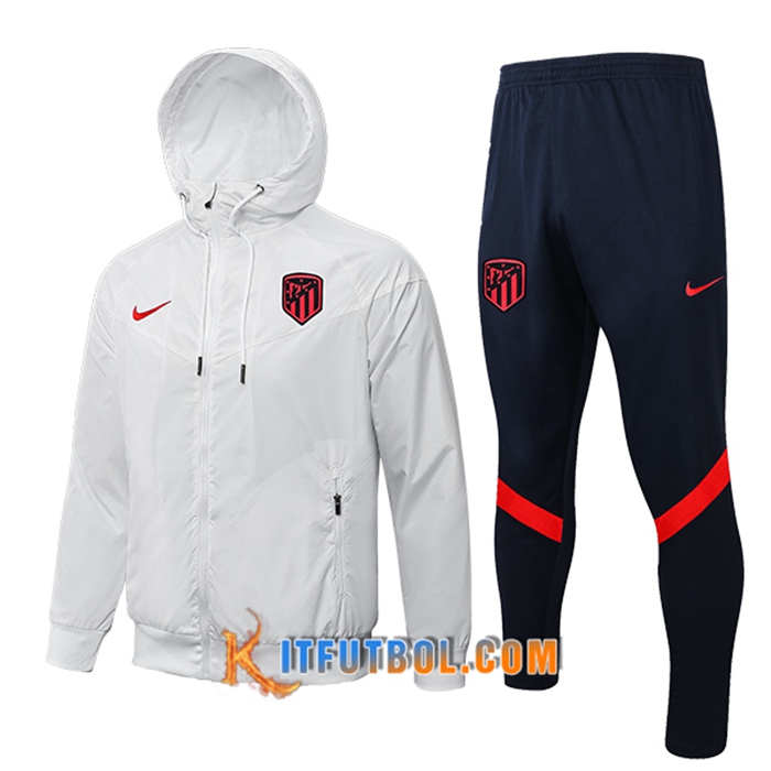 Rompevientos Chandal De Futbol Atletico Madrid Blanca 2022/2023
