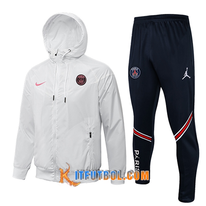 Rompevientos Chandal De Futbol PSG Blanca 2022/2023