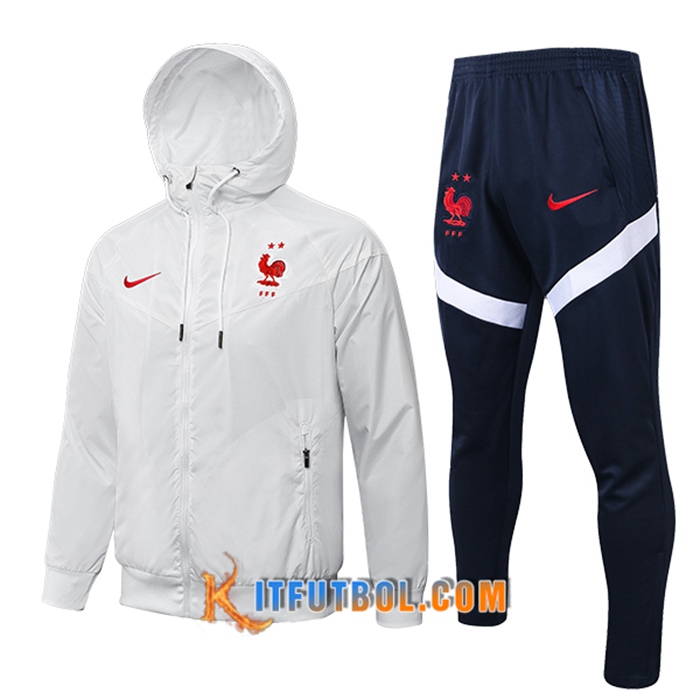 Rompevientos Chandal De Futbol Francia Blanca 2022/2023