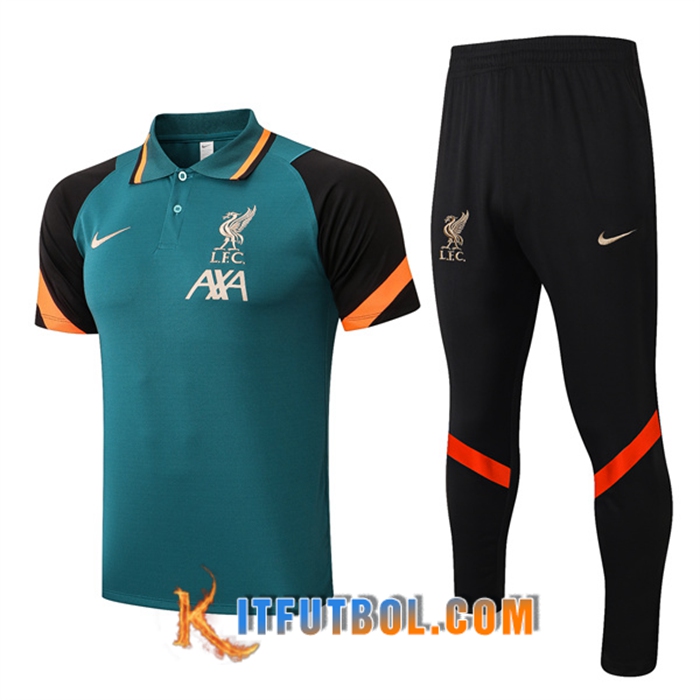 Camiseta Polo FC Liverpool + Pantalones Verde 2022/2023