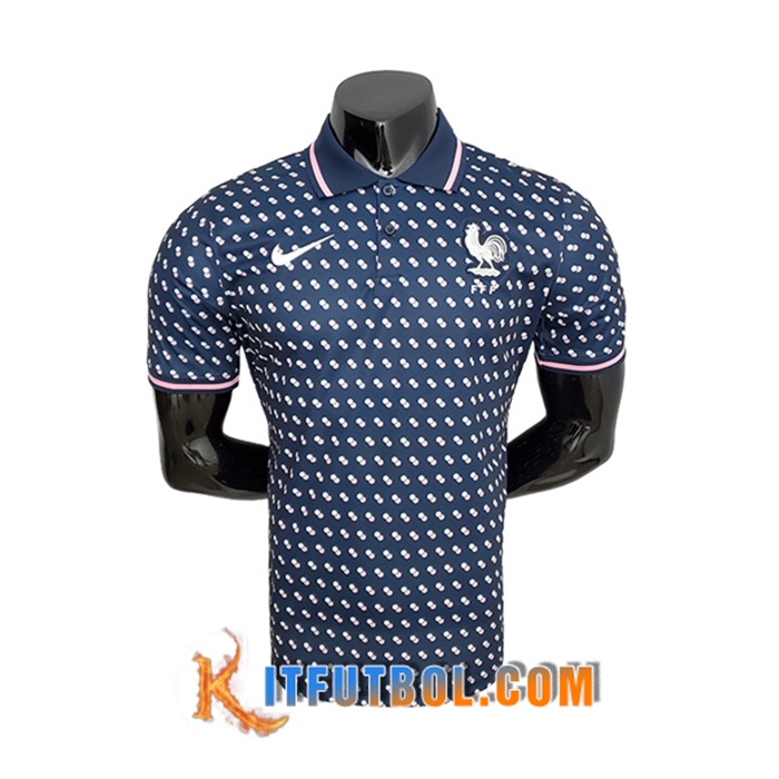 Camiseta Polo Francia Blanco/Azul 2022/2023