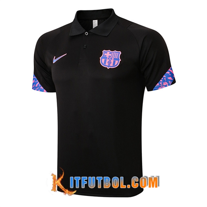 Camiseta Polo FC Barcelona Negro 2022/2023
