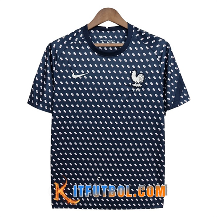 Camiseta Entrenamiento Francia Negro/Blanco 2022/2023