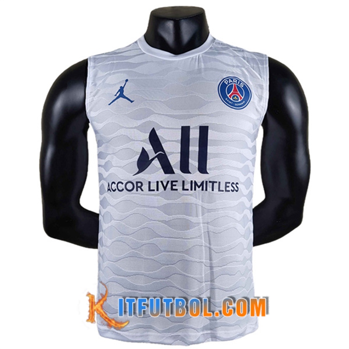 Camiseta Entrenamiento sin mangas Jordan PSG Blanco 2022/2023