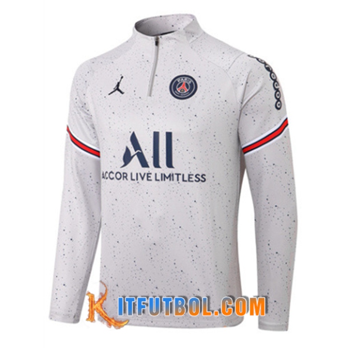 Sudadera De Entrenamiento Jordan PSG Gris 2022/2023