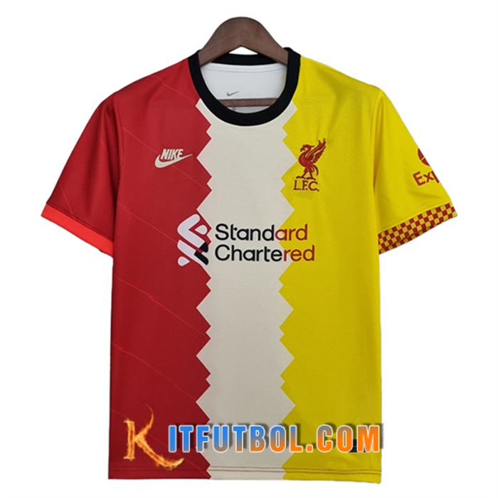 Camisetas De Futbol FC Liverpool Rojo/Blanco/Amarillo 2022/2023