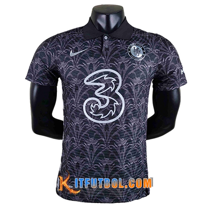 Camiseta Polo FC Chelsea Negro 2022/2023