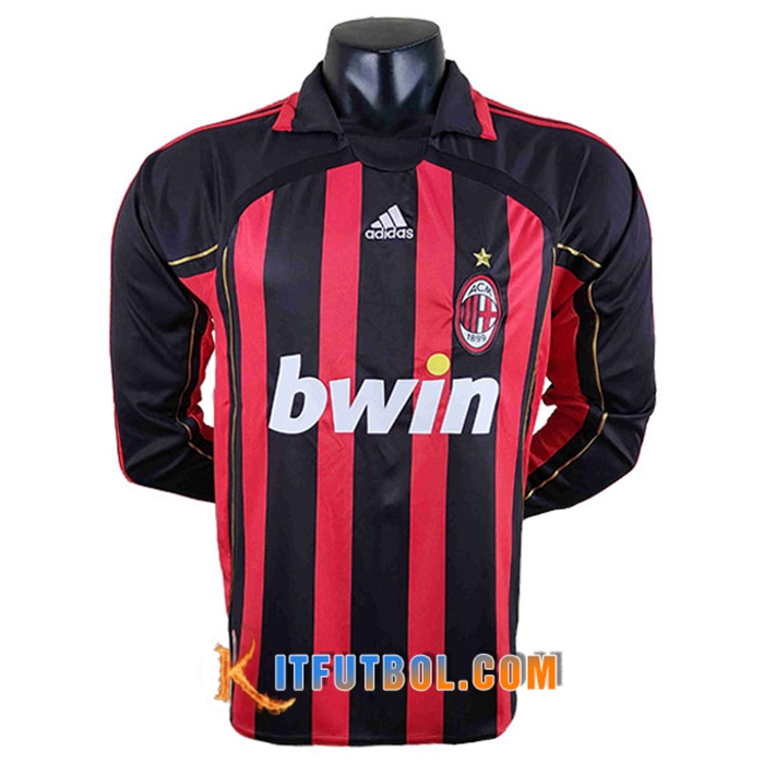 Camisetas De Futbol AC Milan Retro Primera Manga Largas 2006